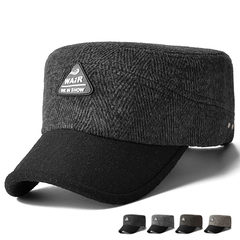 Men's hat winter wool cap day Korean fashion tide warm winter outdoor leisure flatcap peaked cap Adjustable