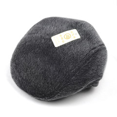 High grade imitation sea lion mink hair thickening heat preservation middle aged and aged duck tongue hat winter old man hat men`s fur father hat S (54-56cm)
