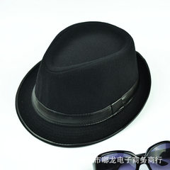 Man hat a black wool blanket cloth cap Nechun autumn middle-aged elderly Sir Claus hat cap fall S (54-56cm)