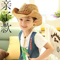 Spring and summer sun boy woven leisure British sun dome and straw hat hat Jazz tide M (56-58cm)