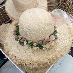 Lafite folding beach hat hat girl child child fisherman hat sunshade hat grass S (54-56cm) Rafi + Garland