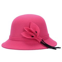 Cap sweet and lovely cap spring and autumn hat female Korean version 100 take fisherman`s hat red student hat bowknot basin M (56-58cm) rose - rose - rose - rose