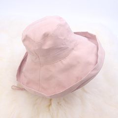 Korean curling Beanie Hat color all-match along with a large female outdoor summer sun cap folding hat M (56-58cm) Han powder