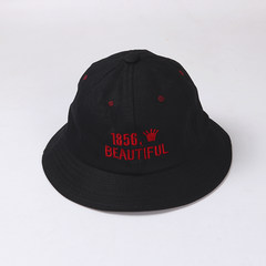 South Korea`s harajuku bf street style casual fisherman`s cap Korean version of simple embroidery male and female students sun protection cap adjustable black 1856