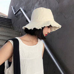South Korea Department of abstinence flash fisherman hat female visor simple edge folding washing basin hat cap male hat S (54-56cm)