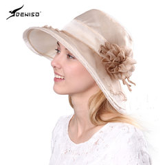 Deniso2016 summer new women's outdoor silk sunshade basin hat sun hat hat Beach Hat Adjustable
