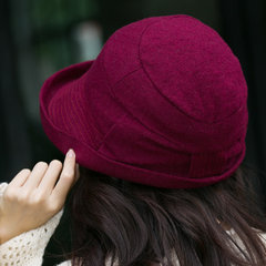 Korean Hat Lady autumn winter hats Bailey England curling Fisherman Hat Wool fashion hat all-match spring tide Adjustable