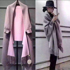 Winter and new fashion ladies double sided shawl, scarf, double thickness, long sleeves, shawls, cashmere cloak, coat