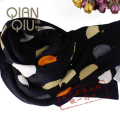 Light autumn counter genuine wool cashmere knitted winter, warm color dot Scarf Clip A2911A
