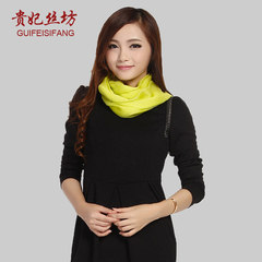 2017 high-grade silk scarf and pure silk scarf scarf female all-match summer fluorescent yellow shawl