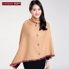Two door winter new thickening warm shawl, lady button scarf, Korean version of change, super gift package