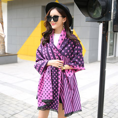 Fashion female double color jacquard cashmere scarf stars warm elegant western style multifunctional shawl collar