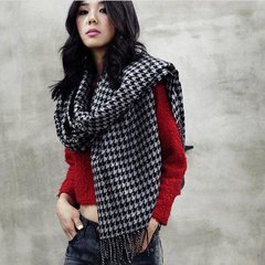 South Korea buy authentic winter new warm long wool blended plaid scarf scarf special package mail