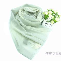 12zp-5b white wool scarf wells new silver scarf color all-match thin delicate warm dual-purpose