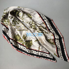 17 new Italy big single flower twill silk scarf