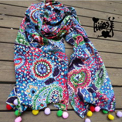 National cotton cloth scarf kazahana Paisley Shawl exotic female lovely ball decoration