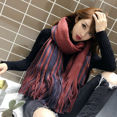 Autumn and winter winter scarf collar female tassel fringe and thickened double Korean students Cashmere Shawl Scarf