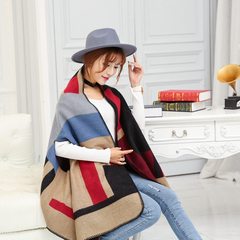 Female cashmere scarf and winter spring and autumn winter winter all-match long thick cloak cloak coat