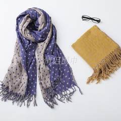 Autumn and winter thickening warm scarf, Department of diamonds, tassels, shawls, double sides, long tassels, men and women lovers scarf