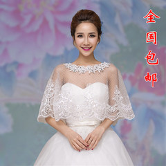 The bride wedding dress accessories lace shawl in spring and summer thin lace coat vest dress shawl
