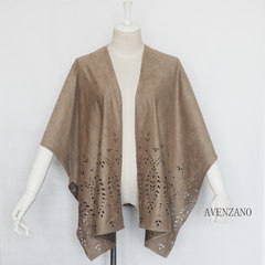 New year specials, Europe and the United States van new suede, lady temperament big shawl, hollowed flowers