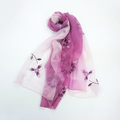Autumn and winter, new embroidered scarves, silk scarves, embroidery, embroidery, sunflower, long shawls