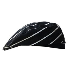 Hotel chef hat western restaurant serving food raw work clothes hat cake shop waiter and waitress beret breathable S (54-56cm) black and white stripes
