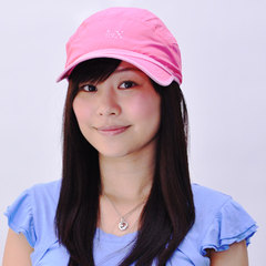 The summer sun visor hat female UV baseball cap peaked cap hat man Beach Hat Adjustable Peach red pink edge