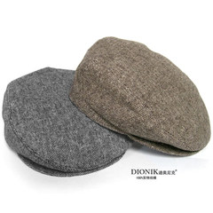 Spring and autumn gifts Mianma leisure in elderly men aged cap peaked cap hat size Claus hat head Adjustable Gray 55cm