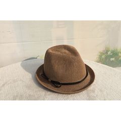 Round hat women for round face summer sun hat hat summer British Korean fashion personality all-match tidal ventilation Adjustable Khaki - micro color decoration with excuse me outside