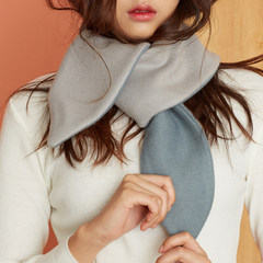 Korea ATELIER PARK Fleece Scarf stitching color lady winter all-match Korean Students