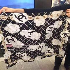 Chanel Chanel Camellia square silk scarf Liu Tao 90*90CM