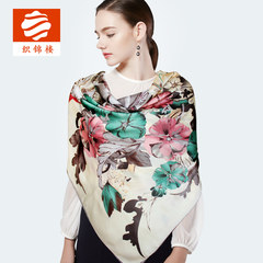 Building brand genuine silk brocade family autumn new mulberry silk kerchief scarf silk scarf shawl