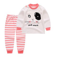 2017, new girls, children's home clothing, underwear, baby fashion, cotton leisure, two sets of tide Black cat 80cm