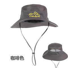 Men's outdoor summer sun, fisherman's hat, breathable cap, youth, middle-aged, leisure, fishing, cycling, sun hat L (58-60cm) Coffee YFM007
