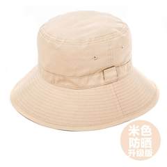 Sunhat sunhat fisherman`s hat summer outdoor mountaineering uv protection fishing male cap S (54-56cm) beige (sun protection upgrade)