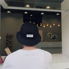 The fisherman hat summer 2017 men all-match fashion simple sunshade hat embroidery labeling tide L (58-60cm) Black Label