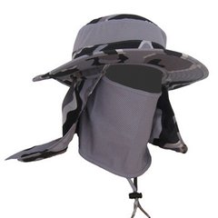 Outdoor fisherman's cap, male and female children's sun hat, fishing cap, quick drying, breathable mountaineering waterproof sunscreen cap, parent-child folding M (56-58cm) Camouflage 3