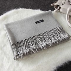 Muffler women summer sun protection cotton and linen dual purpose air conditioning room thin long super beach towel pure color matching shawl Korean version of cashmere light gray