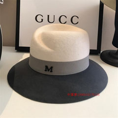 Fan Bingbing, the star of the same kind of woolen hats, ladies and gentlemen, M style hats Adjustable Grey hat