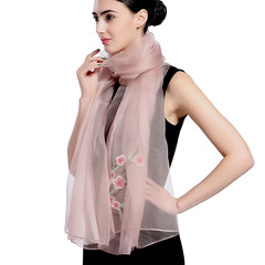 Eugen heart yarn silk scarf scarf silk shawl ladies summer sun multi-purpose all-match Lotus color