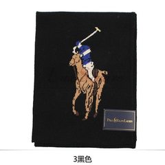 Polo USA Ralph Lauren and color Biaomei Merino Wool Scarf authentic pure horse 3 Black