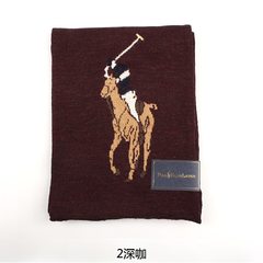 Polo USA Ralph Lauren and color Biaomei Merino Wool Scarf authentic pure horse 2 deep coffee