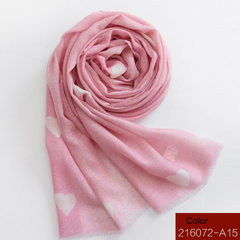 Fei Li 100% pure wool scarf thin soft female heart-shaped all-match warm winter anti Sai shawl gift box 216072-15