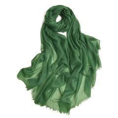 Camille cool cashmere scarf women`s autumn and winter new dual-use oversized ring velvet pure color thin style shawl package emerald green