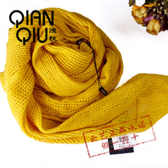 Light autumn counter genuine wool cashmere knitted winter, warm all-match golden yellow scarf A1768 Fresh green