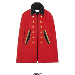 New FANTAST ZOOFI red court solid woollen coat, cloak, shawl Forty-eight