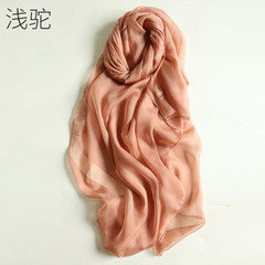 The Korean version of the scarf for women is a long pure color silk scarf, a variety of art gauze scarves, summer sun protection shawl llama