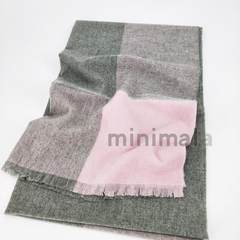 The new! Plaid checked cashmere men and women general scarf autumn and winter heat - keeping thick style worsted fine for the shawl powder grey color