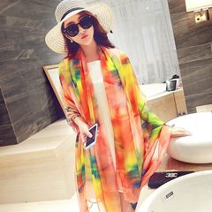 The new more than 2017 all-match summer scarves shawls summer beach sunscreen function female thin scarf scarf shawl Tangerine Pink